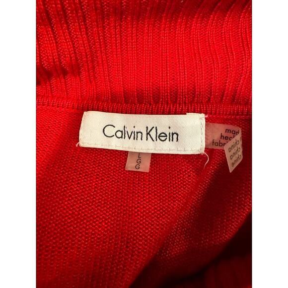 Calving Klein Red and Black Cow Neck Sweater - Size Large - Picture 7 of 8